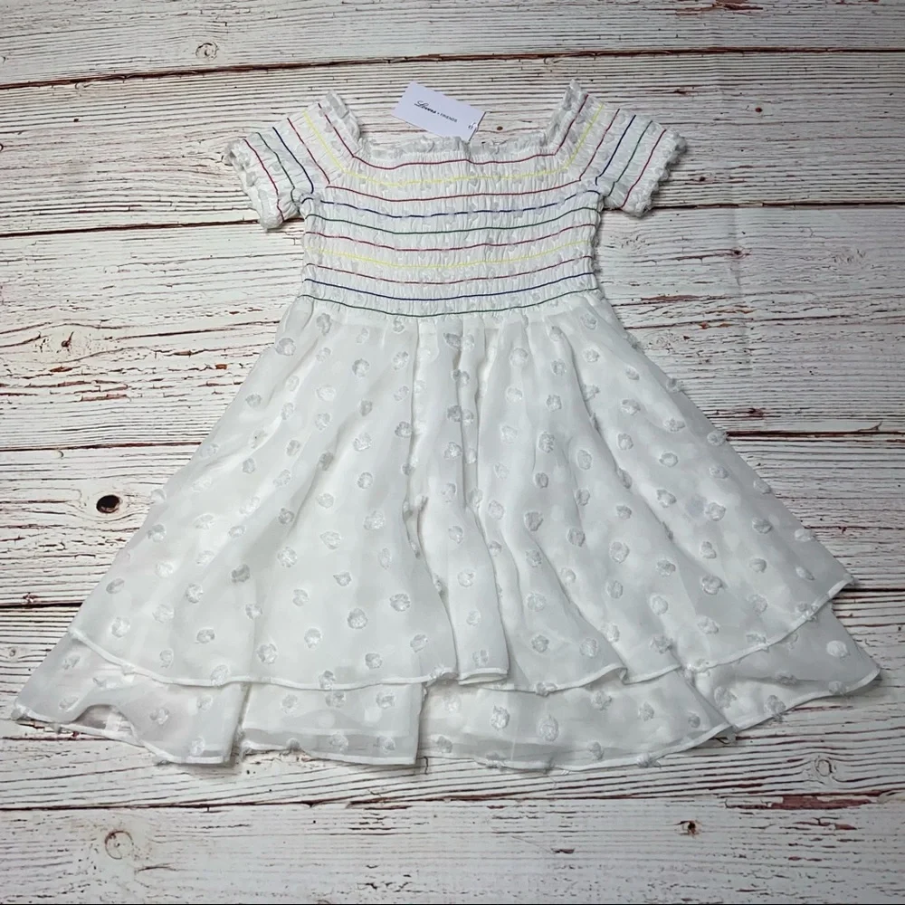 NWT Lovers + Friends Off The Shoulder Babydoll Mini Dress in White Sz S - Picture 5 of 16